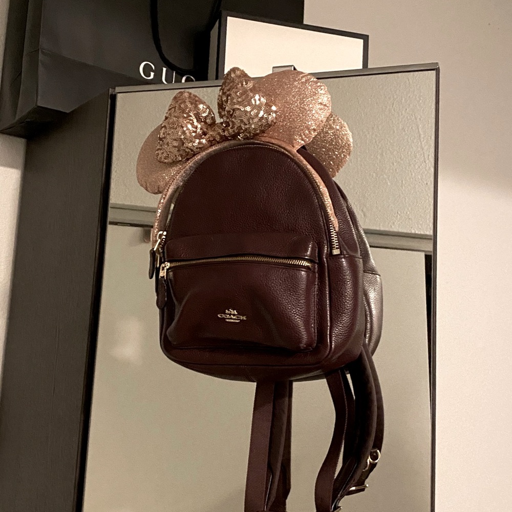 Coach leather mini bag euc